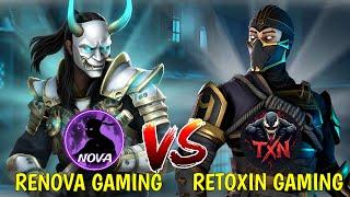 Renova Gaming VS Retoxin Gaming|| YouTuber VS YouTuber️ || Shadow Fight 4: Arena