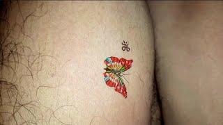 How to make butterfly temporary tattoos||Fake vs Real tattoo||paper tattoo||New Methods of tattoo||