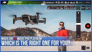 Mavic Air vs Pro Comparison - Which is the right one for you?