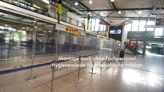 Hygiene-Schutzwände für Flughafen Paderborn-Lippstadt