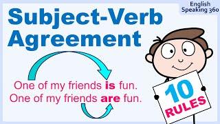 10 Rules for SUBJECT-VERB AGREEMENT | Free Practice | English Grammar