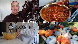 COZY FALL VLOG  fall home decor shop with me & haul, best chili recipe & baking pumpkin bread