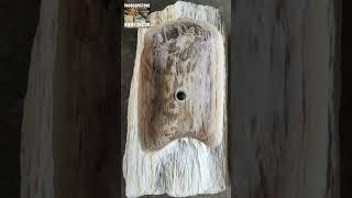 Petrified Wood Vessel Bathroom Sink #petrifiedwood #sinks #sink #bathroomdecor #rusticstyle