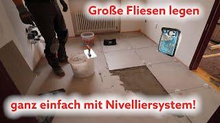 Bodenfliesen legen - Schritt für Schritt mit System! FLIESEN VERLEGEN mit Nivelliersystem!