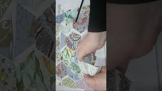 Гексагоны (шестиугольники) из лоскутов ткани #печворк #patchwork #отскукинавсерукирукоделие