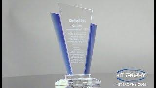 Peerless Glass Trophy GL12345 with Free Engraving