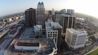 Sunrise Over Downtown Orlando From a Drone