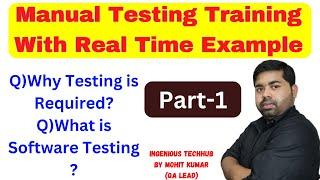 Manual Testing Tutorial With Real Time Examples Part-1