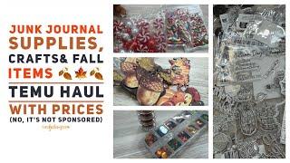 Junk Journal Supplies, Crafts& Fall Items  Temu Haul with Prices (No, it's Not Sponsored)