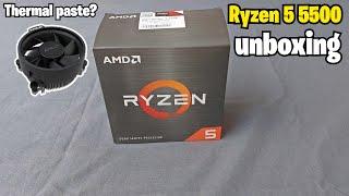 AMD Ryzen 5 5500 Unboxing - Pre Applied Thermal Paste?