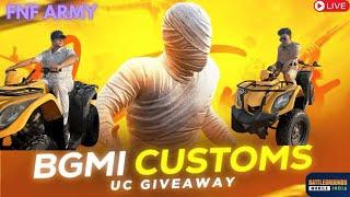 Live/W FNF ARMY| RPUC GIVEAWAYS CUSTOMS ROOMS|​⁠ #pubgmobile #bgmilive #live #customs #fnfarmy 