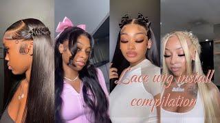 2024 LACE FRONTAL WIGS AND BUNDLES INSTALLS COMPILATION🫧  (TikTok compilation)🫧