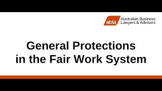 General Protections in the Fair Work System