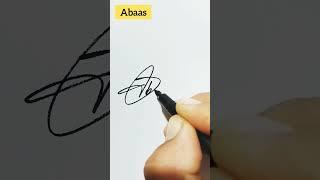 Abaas name signature #ytshorts #signature #design