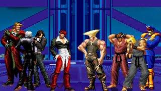 [KOF Mugen] Memorial | Rugal, K', Iori, Kyo vs Guile, Ryu, Ken, Vega [ 4vs4 ]