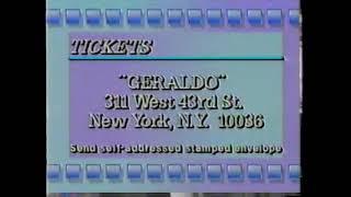 Geraldo ticket plug, 1988