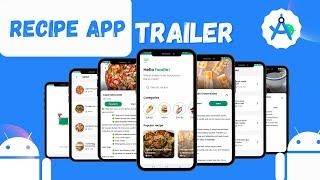 Recipe App Trailer - Complete App with Backend Panel App