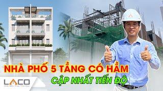 Cập Nhật Tiến Độ Nhà Phố 5 Tầng 10x20m Có Hầm Tại Grand Nest Khải Vy Quận 7 - Xây Nhà Trọn Gói LACO