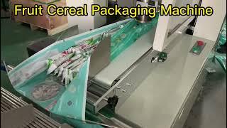 Fruit Cereal Flow Packaging Machine,Multi Pouches Flow Wrapping Machine, Fruit Cereal Bags packing