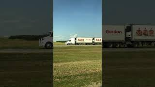 (4K)Triples! Roadtrain on Hwy 16 Saskatoon, SK! #trucking #truckspotter #bigrig