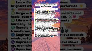 Why Each Sign Was Destined to Love Differently #zodiac #zodiacsigns