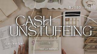 Cash Unstuffing | Dec | $2080 | Paying off Debt | Credit + Debit Spending | Cash Envelope System