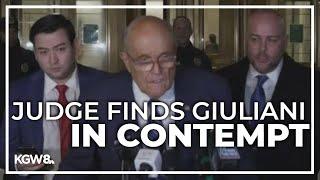 Judge finds Rudy Giuliani in contempt of court in defamation case