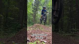 MTB jumps and features with my kids #mtb #mountainbiking #kidsrideshotgun #clearybikes