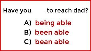 Mixed English Grammar Quiz: If You Pass This Test, Your English is Wonderful! 