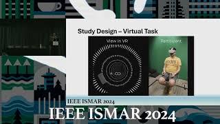 IEEE ISMAR 2024: Paper Session PS27 – Well-being and Health