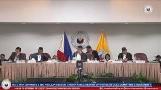 TENTH PUBLIC HEARING OF THE HOUSE QUAD-COMMITTEE