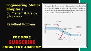 STATICS | Chapter 2 |  2/89 | Resultants | 7th Edition | Engineers Academy