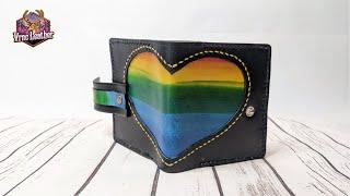 [Leathercraft] Making a  Leather Rainbow Bifold Wallet | Vrnc Leather Crafts