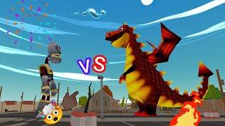 Godzilla VS robot in chicken gun #video #views #chickengun