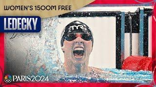 Katie Ledecky continues DOMINANCE in 1500m freestyle, ties U.S. women’s gold record | Paris Olympics