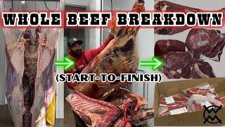 Cutting an entire Beef (Start-to-Finish) | Processing Facility