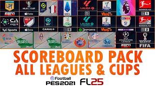 SCOREBOARD PACK FOOTBALL LIFE 25 & PES 2021 / ALL LEAGUES & CUPS #footballlife #SPFL25 #pes2021