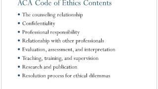 COE 8703: Ethical and Legal Issues in Mental Healt