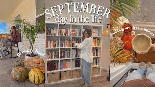 DAY IN THE LIFE  organize with me, build my dream library + grocery haul! 