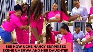 Uche Nancy rained money on Ekene Umenwa & her new born (SHE CRIED)