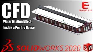 Optimizing Poultry House Climate Control: A CFD Analysis of Water Misting Effect using SolidWorks.
