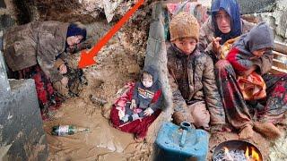 Collapse + Cave: Nomadic mother's shelter collapses on herself and her orphaned children