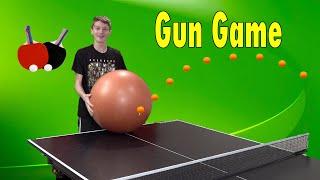 The Ultimate Ping Pong Gun Game! vlog e428  视频 乒乓球视