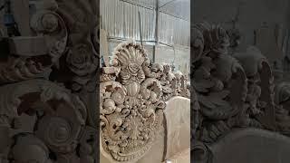 bàn ghế hoàng gia nguyên khối, đục tay sắc nét