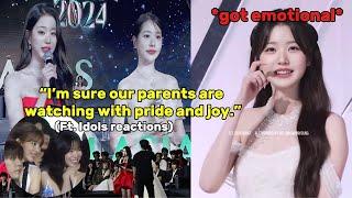 WONYOUNG looks so proud at her older sister JANG DAAH for winning an award (ft. Idols reactions)