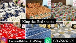 King Size Bed Sheets 94×96 || Zabardast prices Free home delivery from all Pakistan || Online store