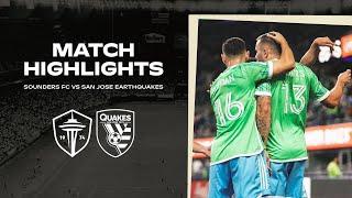 HIGHLIGHTS: Seattle Sounders FC vs San Jose Earthquakes | September 18, 2024