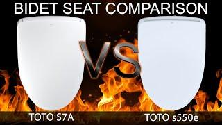 TOTO S7A vs TOTO S550e WASHLET Bidet Toilet Seat Comparison | BidetKing.com