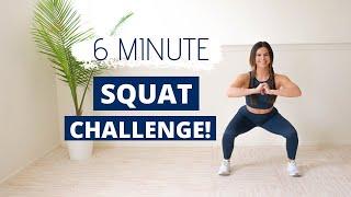 6 Minute Squat Challenge with Ashley Gaita -  - Home Leg Workout with No Equipment with Ashley Gaita
