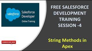 STRING METHODS IN APEX | FREE SALESFORCE DEVELOPMENT TRAINING | SESSION - 4